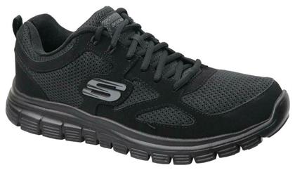 Skechers Lite-Weight QTR Overlay Ανδρικά Αθλητικά Παπούτσια Running Μαύρα από το MybrandShoes