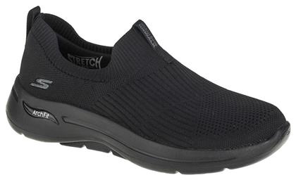 Skechers Walk Arch Fit Γυναικεία Slip-On Μαύρα