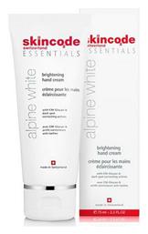 Skincode Essentials Alpine White Brightening Ενυδατική Κρέμα Χεριών για Πανάδες 75ml