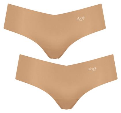 Sloggi Zero Hipster Γυναικεία Slip 2Pack χωρίς Ραφές Μπεζ