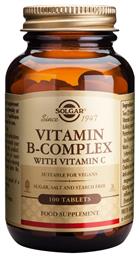 Solgar B-Complex with Vitamin C Βιταμίνη για Ενέργεια & Ανοσοποιητικό 100 ταμπλέτες