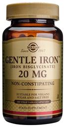 Solgar Gentle Iron 20mg 180 φυτικές κάψουλες