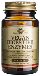 Solgar Vegan Digestive Enzymes χωρίς Γλουτένη 50 ταμπλέτες 50 μασώμενες ταμπλέτες