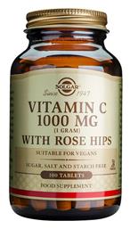 Solgar Vitamin C with Rose Hips Βιταμίνη για Ενέργεια & Ανοσοποιητικό 1000mg 100 ταμπλέτες