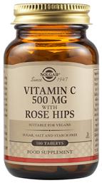 Solgar Vitamin C with Rose Hips Βιταμίνη για Ενέργεια & Ανοσοποιητικό 500mg 100 ταμπλέτες από το Pharm24