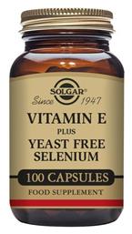 Solgar Vitamin E With Yeast Free Selenium Βιταμίνη για Αντιοξειδωτικό 100 κάψουλες