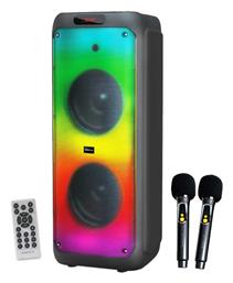 Sonic Gear Ηχείο Karaoke με Ασύρματα Μικρόφωνα και Εφέ Φωτισμού σε Μαύρο Χρώμα