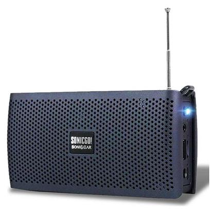 Sonic Gear Sonicgo RDO 30X Φορητό Ραδιόφωνο Επαναφορτιζόμενο με Bluetooth και USB