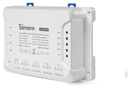 Sonoff 4CH PRO R3 Smart Ενδιάμεσος Διακόπτης με Wi-Fi και RF σε Λευκό Χρώμα από το Public