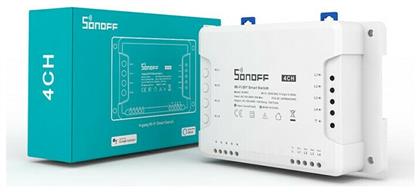 Sonoff 4CH R3 Smart Ενδιάμεσος Διακόπτης Wi-Fi σε Λευκό Χρώμα από το Public