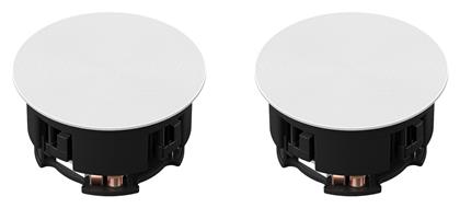 Sonos Ηχεία Οροφής In-Ceiling Speaker (Ζεύγος) σε Λευκό Χρώμα