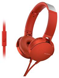 Sony MDR-XB550AP Ενσύρματα On Ear Ακουστικά Κόκκινα από το e-shop