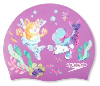 Speedo Digital Printed Cap Σκουφάκι Κολύμβησης Παιδικό από Σιλικόνη Ροζ