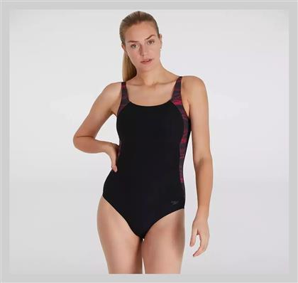 Speedo LunaLustre Γυναικείο Αγωνιστικό Ολόσωμο Μαγιό Κολύμβησης Μαύρο