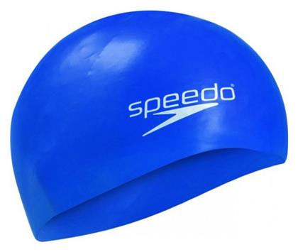Speedo Plain Moulded Σκουφάκι Κολύμβησης Παιδικό από Σιλικόνη Μπλε