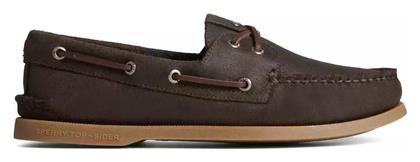 Sperry Top-Sider Authentic Original 2-Eye Δερμάτινα Ανδρικά Boat Shoes σε Καφέ Χρώμα