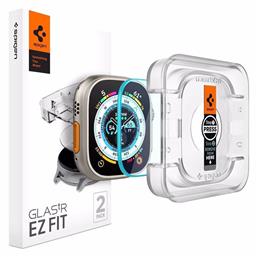 Spigen GLAS.tR EZ Fit 2τμχ Tempered Glass Προστατευτικό Οθόνης για το Apple Watch Ultra 49mm