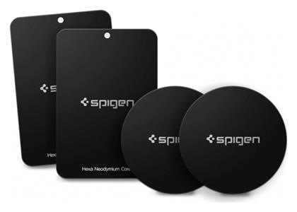 Spigen Kuel Mp4p Car Mount Metal Plates Βάση Κινητού Μαύρη