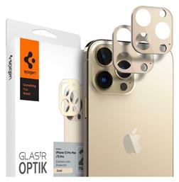 Spigen Optik Lens Protector Προστασία Κάμερας Tempered Glass Gold για το iPhone 13 Pro / 13 Pro Max από το Uniqueshop