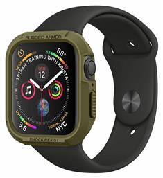 Spigen Rugged Armor Θήκη Σιλικόνης σε Χακί χρώμα για το Apple Watch 44mm