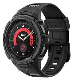 Spigen Rugged Armor Θήκη Σιλικόνης σε Μαύρο χρώμα για το Galaxy Watch5 Pro 45mm