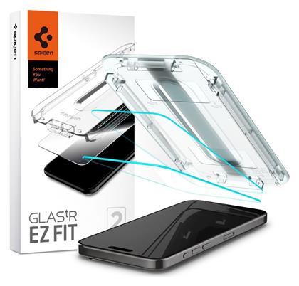 Spigen tR EZ Fit 2-pack Full Face Tempered Glass (iPhone 15 Pro) από το e-shop