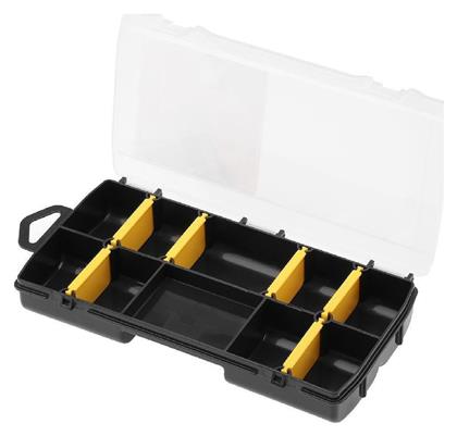 Stanley Ταμπακιέρα Εργαλείων 10 Θέσεων με Ρυθμιζόμενα Χωρίσματα Μαύρη 21x11.5x3.5εκ.