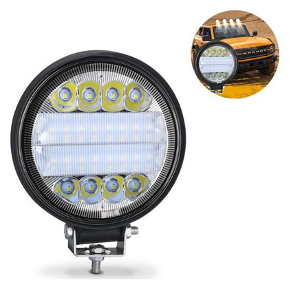 Στρογγυλός Αδιάβροχος Προβολέας Αυτοκινήτου LED 12V 72W 11cm με Λευκό Φωτισμό 1τμχ