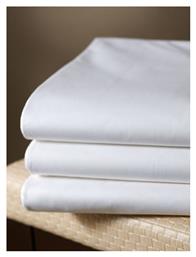 Sunshine Percale Σεντόνι Ξενοδοχείου Λευκό Ημίδιπλο 160x270 Βαμβακερό