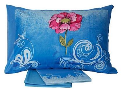 Sunshine Σετ Μονό 3τμχ 160x260εκ. Cotton Feelings Εμπριμέ Blue