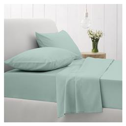 Sunshine Σετ Σεντόνια Διπλά με Λάστιχο 150x205x30εκ. Cotton Feelings 105 Aqua