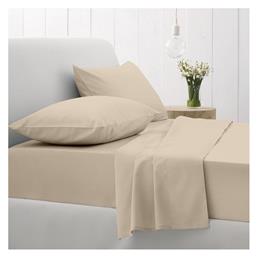 Sunshine Σετ Σεντόνια Μονά με Λάστιχο 105x205x30εκ. Cotton Feelings 109 Sand