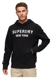 Superdry Ανδρικό Φούτερ με Κουκούλα Μαύρο