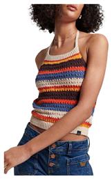 Superdry Γυναικείο Crop Top με Τιράντες Καλοκαιρινό Ριγέ Πολύχρωμο