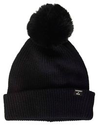 Superdry Heritage Ribbed Pom Pom Beanie Γυναικείος Σκούφος Πλεκτός σε Μαύρο χρώμα