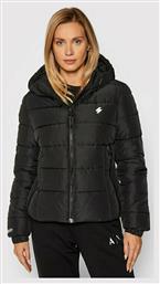 Superdry Spirit Sports Κοντό Γυναικείο Puffer Μπουφάν για Χειμώνα Μαύρο