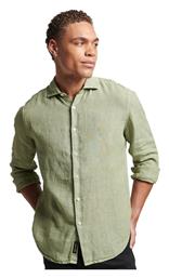 Superdry D3 Stud Studios Casual Λινό Πουκάμισο