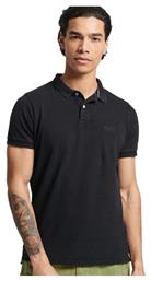 Superdry Vintage Destroy Ανδρική Μπλούζα Polo Κοντομάνικη Dark Grey