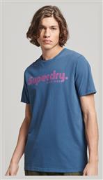 Superdry Vintage Terrain Αθλητικό Ανδρικό T-shirt Μπλε με Λογότυπο