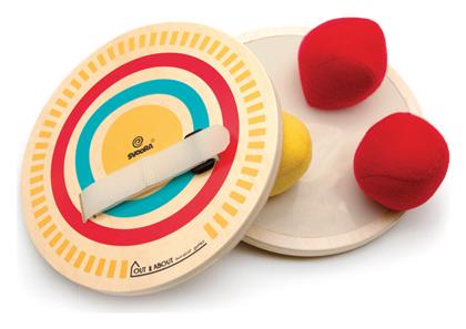 Svoora Σετ Ξύλινες Ρακέτες Βέλκρο ''catch Ball'' Υφασμάτινη Τσάντα Πλάτης