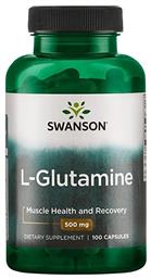 Swanson L-Glutamine 500mg 100 Κάψουλες Unflavoured