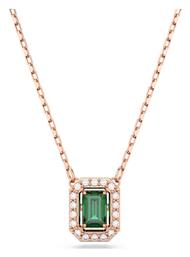 Swarovski Γυναικείο Σετ Κολιέ Millenia necklace Octagon cut Green με Ζιργκόν Επιχρυσωμένο