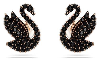 Swarovski Swan Σκουλαρίκια Επιχρυσωμένα με Πέτρες