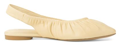 Tamaris Δερμάτινες Γυναικείες Μπαλαρίνες Slingback Soft Lemon