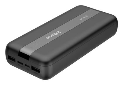 Tellur PBC203 Power Bank 20000mAh με 2 Θύρες USB-A και Θύρα USB-C Μαύρο