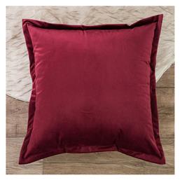 Teoran Διακοσμητική Μαξιλαροθήκη Velvet 10 Bordo 45x45εκ.