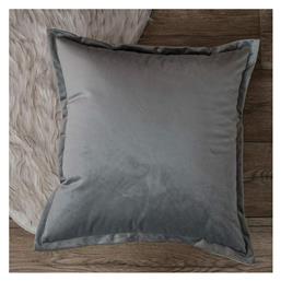 Teoran Διακοσμητική Μαξιλαροθήκη Velvet 11 Silver 65x65εκ.