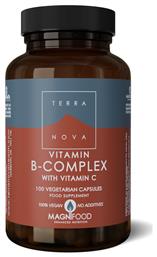 TerraNova B-Complex with Vitamin C Βιταμίνη για Ενέργεια, Ενίσχυση του Ανοσοποιητικού & το Νευρικό Σύστημα 540mg 100 φυτικές κάψουλες από το Pharm24