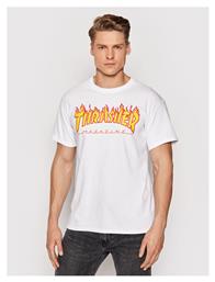 Thrasher T-Shirt Flame Λευκό Regular Fit