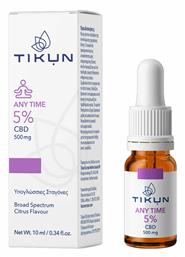 Tikun Any Time Έλαιο Κάνναβης σε Σταγόνες 500mg με 5% CBD με Γεύση Citrus 10ml από το Pharm24